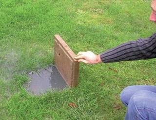 Des suintements fétides à la surface du gazon...