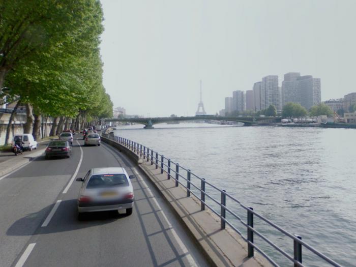 Piétionisation de la voie Pompidou et tramway rive droite