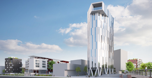Strasbourg: première pierre d'une tour de logements productrice d'énergie