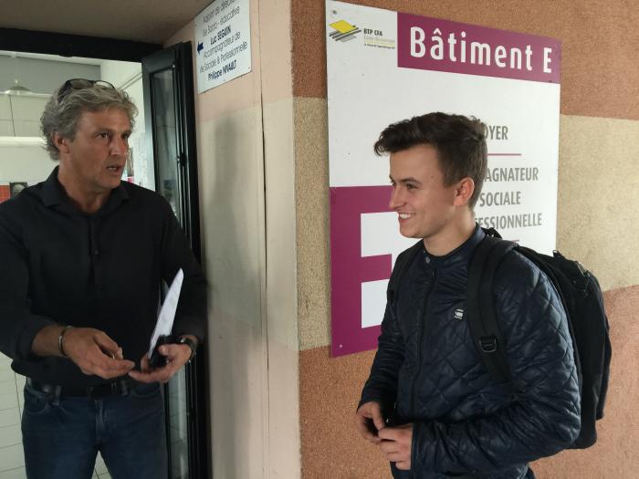 William a fait sa rentrée au CFA BTP de St-Herblain