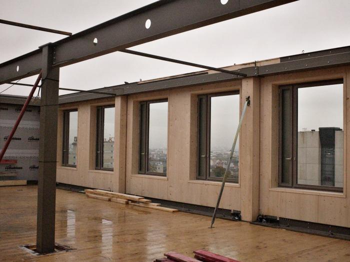 A Paris, un programme de bureaux R+7 en bois acier
