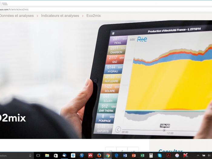 Eco2Mix, la superbe application de RTE