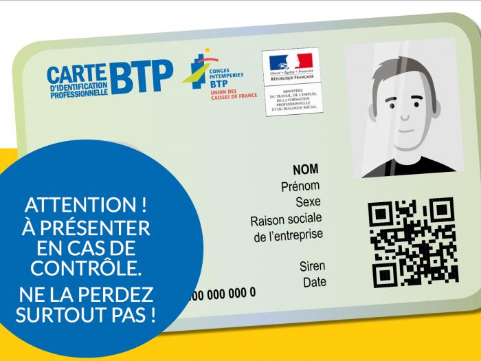 La carte professionnelle du BTP entre en vigueur