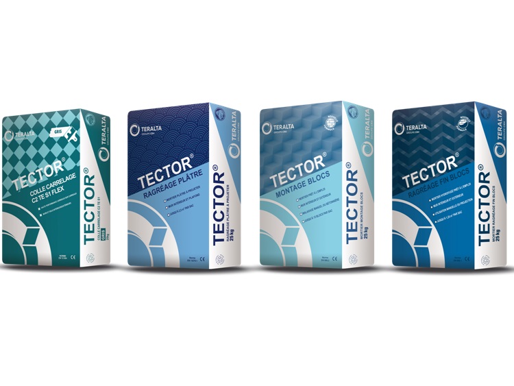 TERALTA complète sa gamme de mortier Tector  et lance TECTOR COLLE CARRELAGE