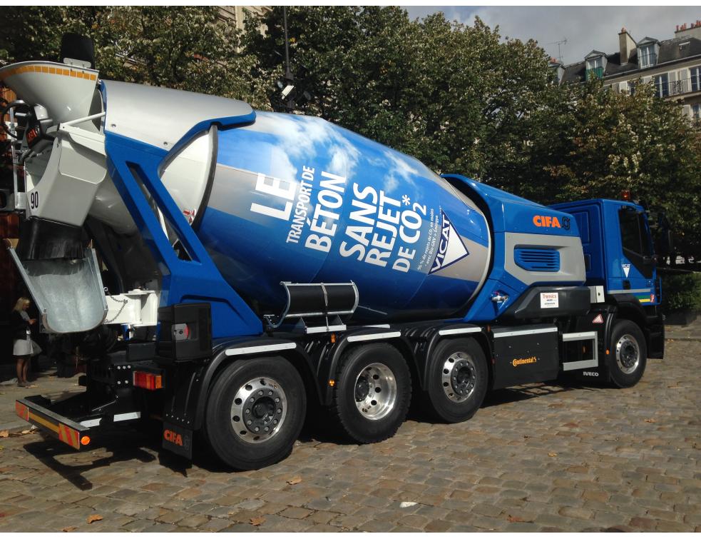 Un nouveau camion toupie zéro CO2 pour livrer le béton