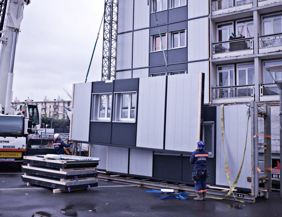 Rénovation bas carbone par façades préfabriquées à Sarcelles