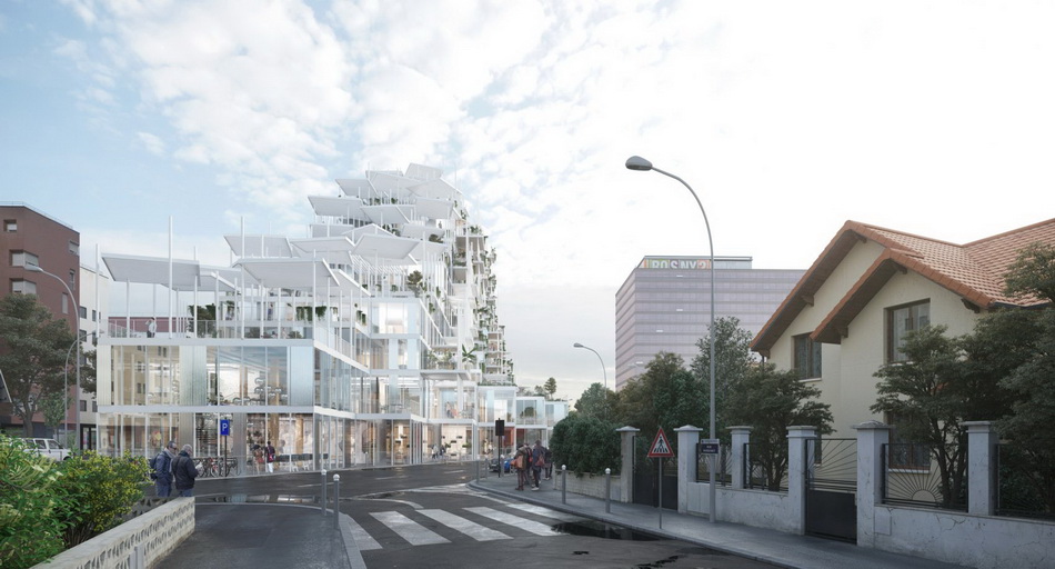 Deux immeubles hybrides bois béton pour le projet Vertical Village (93)