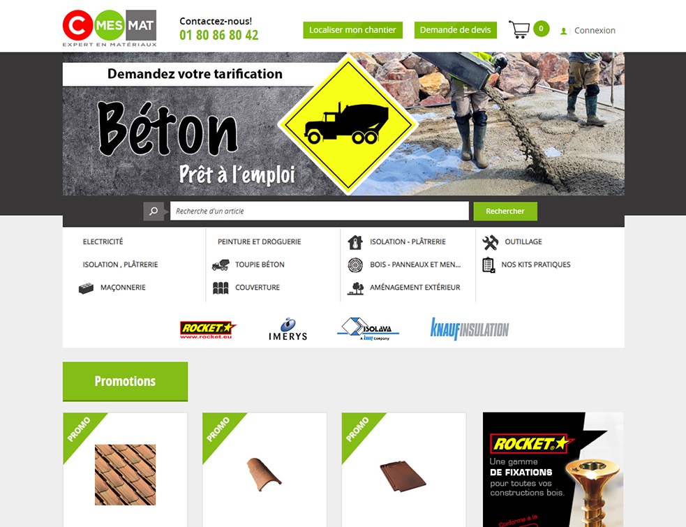 CmesMat le site de vente en ligne pour les  professionnels et les particuliers