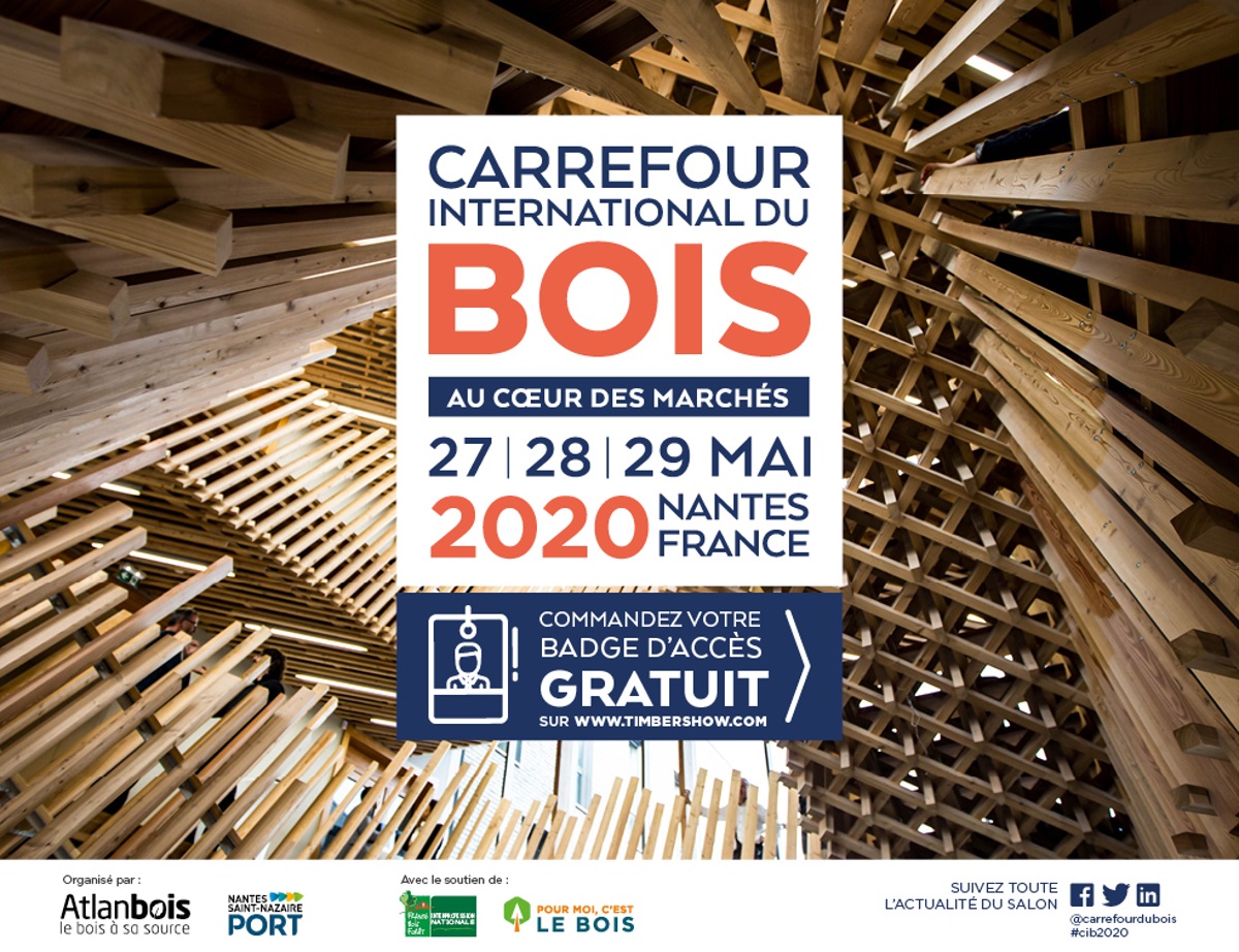 Carrefour International Du Bois, rendez-vous à Nantes, les 27, 28 et 29 mai 2020 !