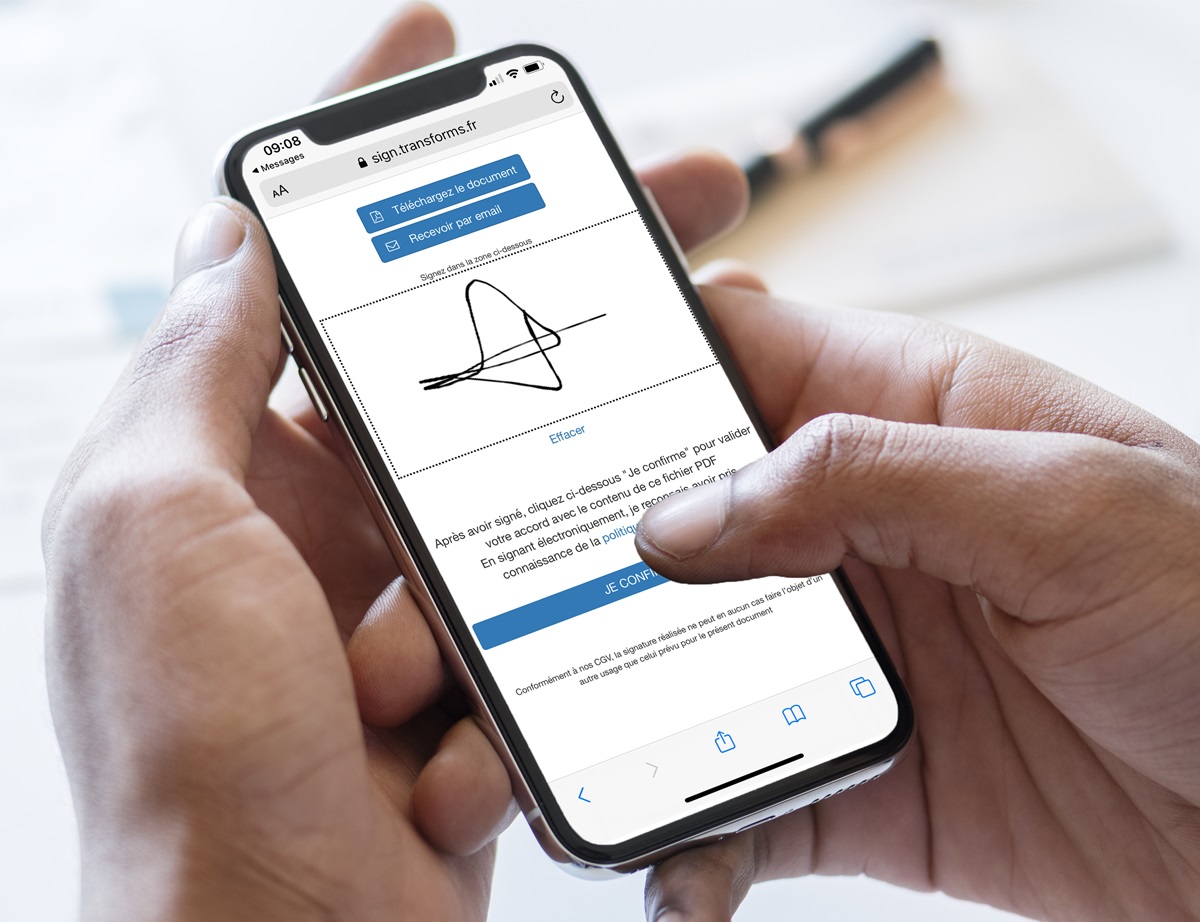Signez électroniquement, digitalisez vos formulaires pour les saisir avec Transforms.fr