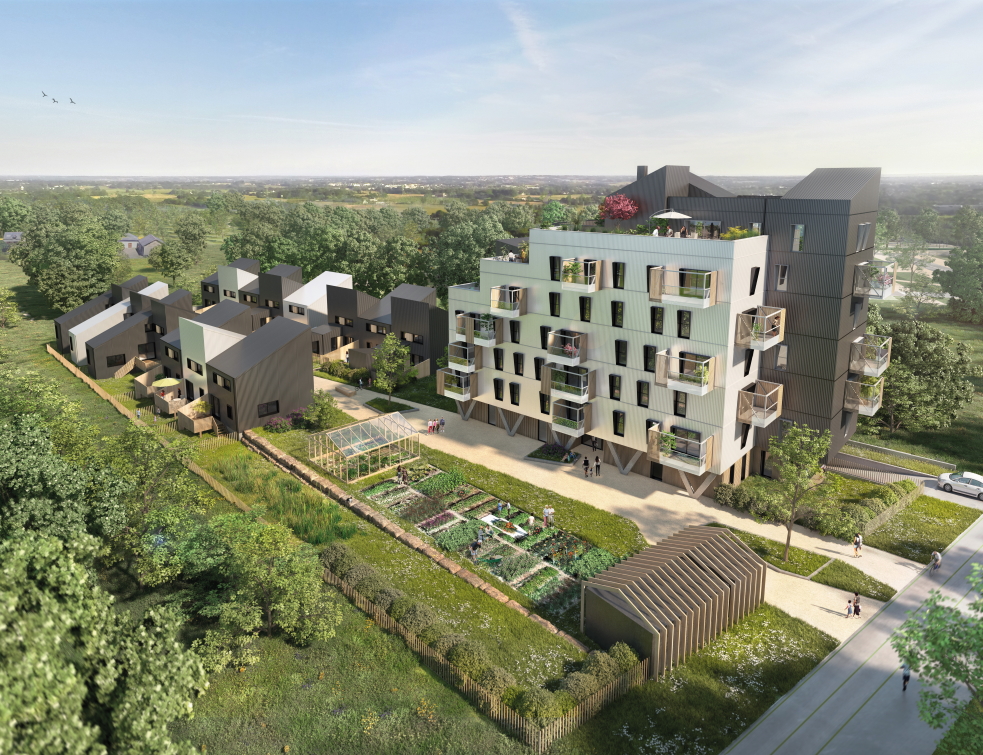 Un collectif de six étages tout en bois en Bretagne