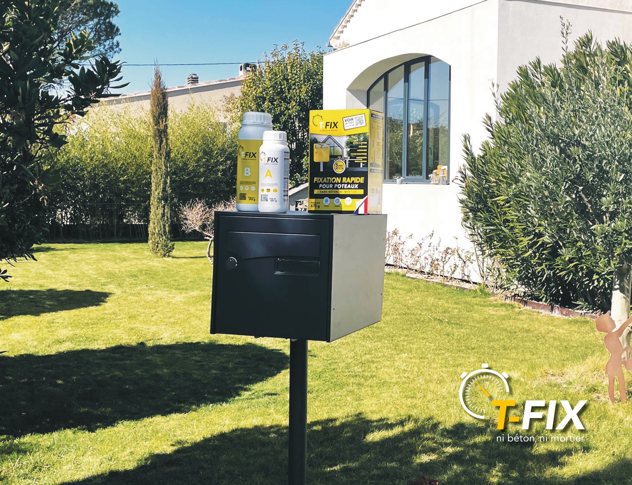 T-FIX est la solution du jardinier pressé ne souhaitant pas mettre les mains dans le béton !