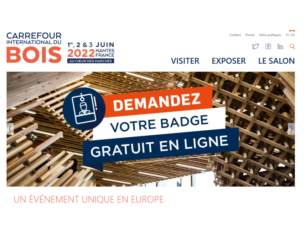 Des "top acheteurs" attendus au Carrefour International du Bois du 1er au 3 juin