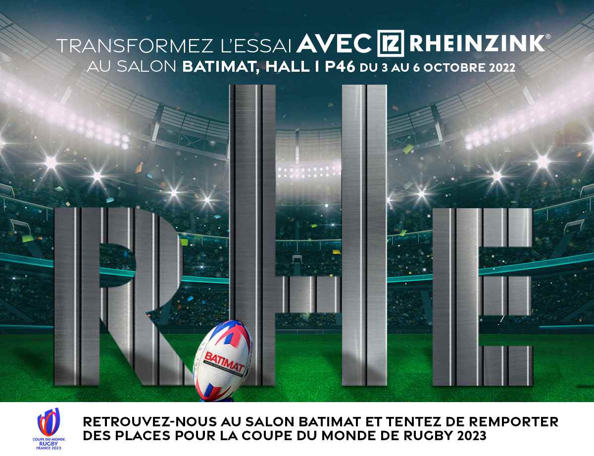 RHEINZINK, leader mondial dans la fabrication de zinc- titane revient à BATIMAT en 2022