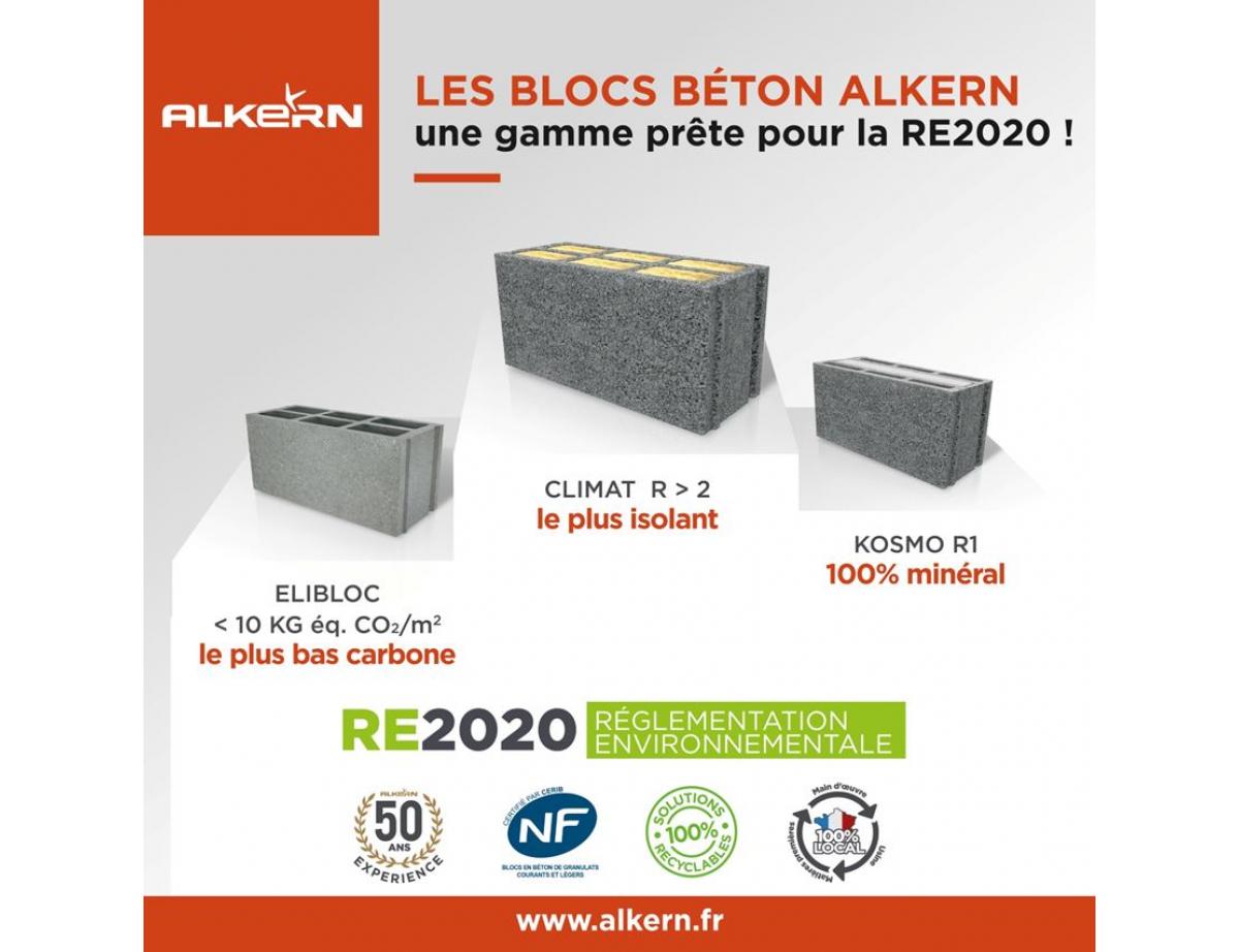 Les blocs béton Alkern : une gamme prête pour la RE2020 !