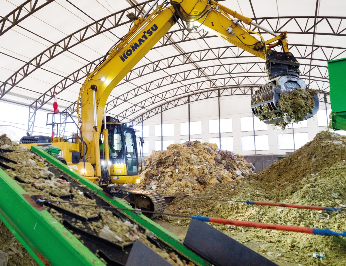 Recyclage de la laine de roche.