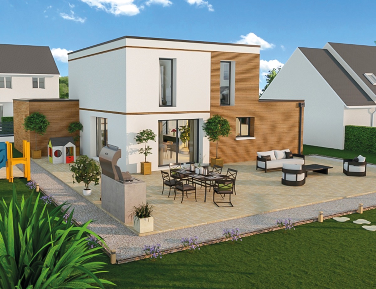 Graphique 3D d'une maison individuelle d'Hexaom