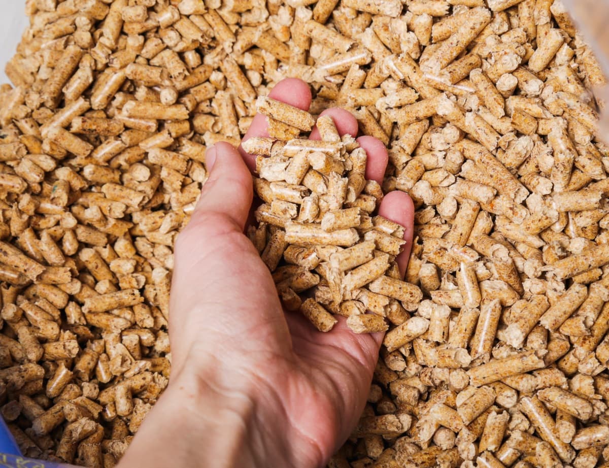 Sac de pellets de bois destinés au chauffage