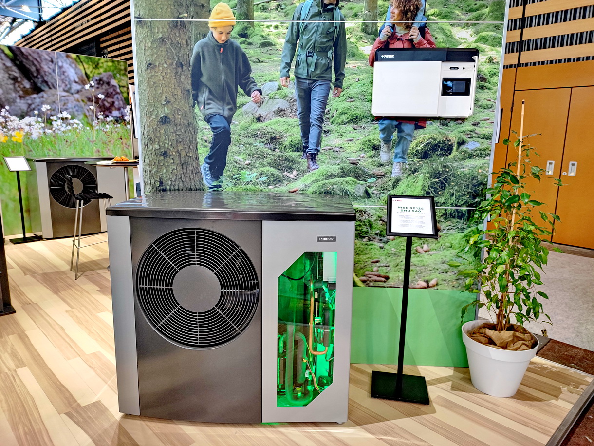 Une pompe à chaleur air/eau Nibe au salon BePositive à Lyon