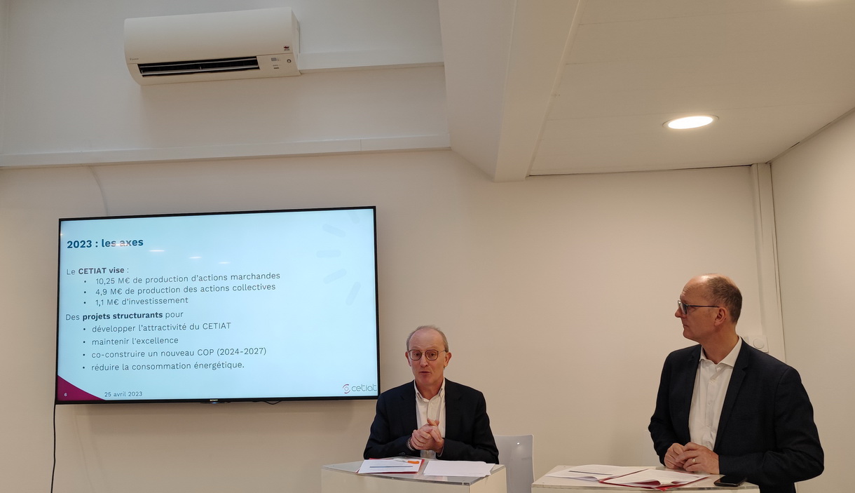 Pierre Claudel, directeur général, Yves Fanton d'Andon, président du Cetiat