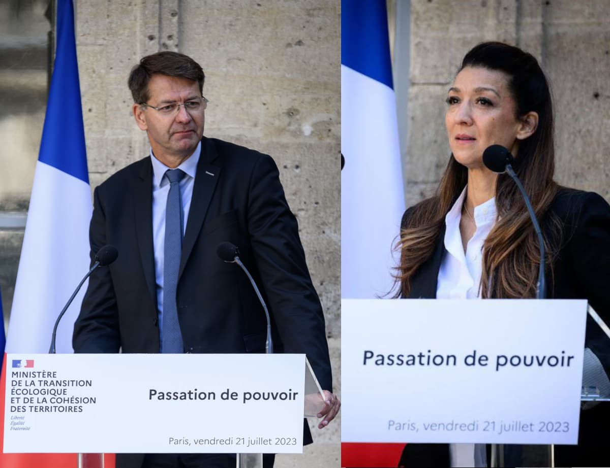 Les nouveaux ministres lors du discours de passation de pouvoir