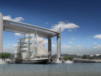 Un pont levant sur la Garonne inauguré à Bordeaux