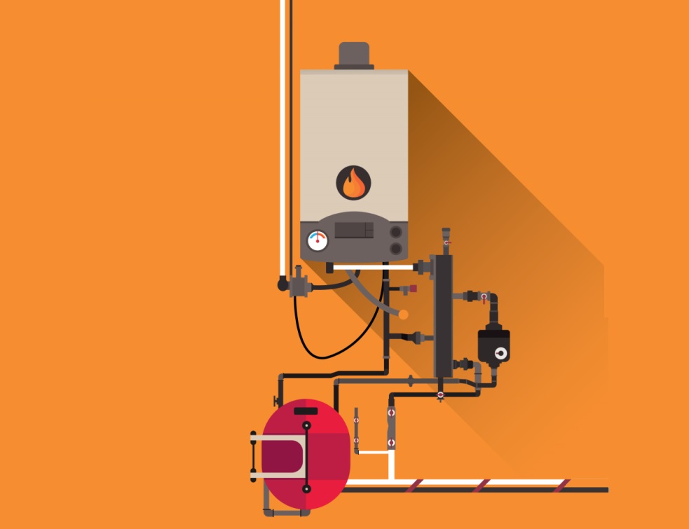image graphique d'une chaudière gaz