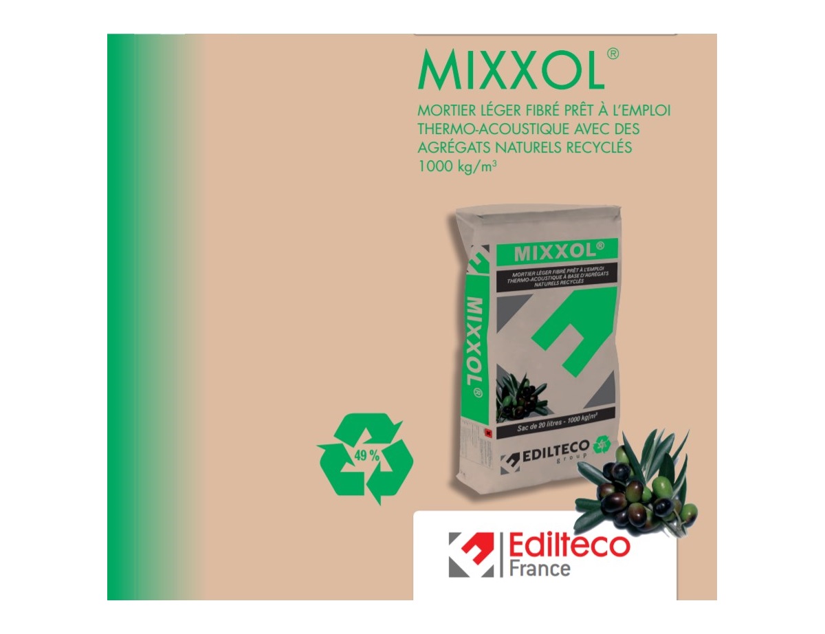 MIXXOL® , un mortier écologique, surdoué et poids léger