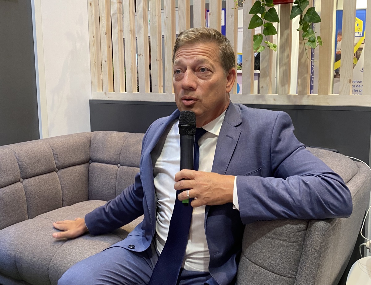 Jean-Christophe Repon, président de la Capeb, lors du salon Artibat 2023