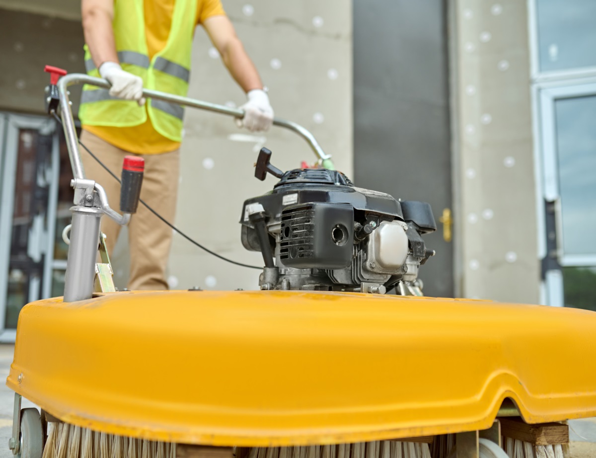 Balayeuse sur chantier