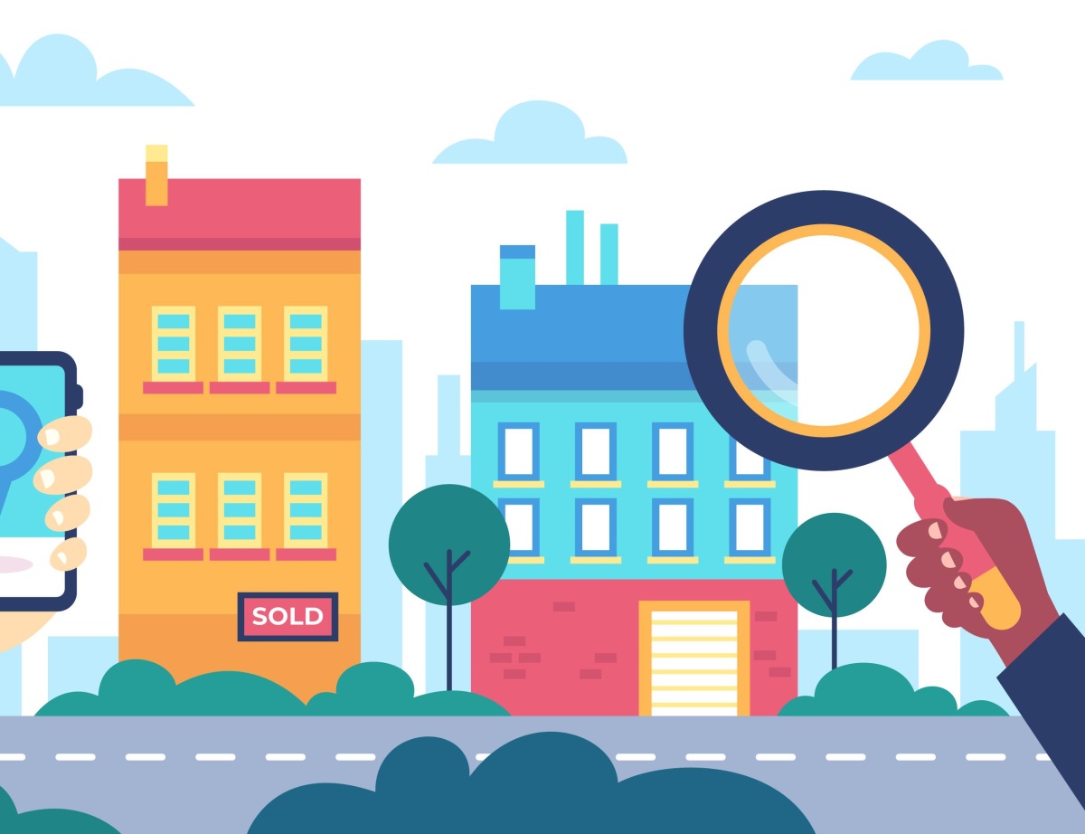 graphique symbolisant la recherche de logement