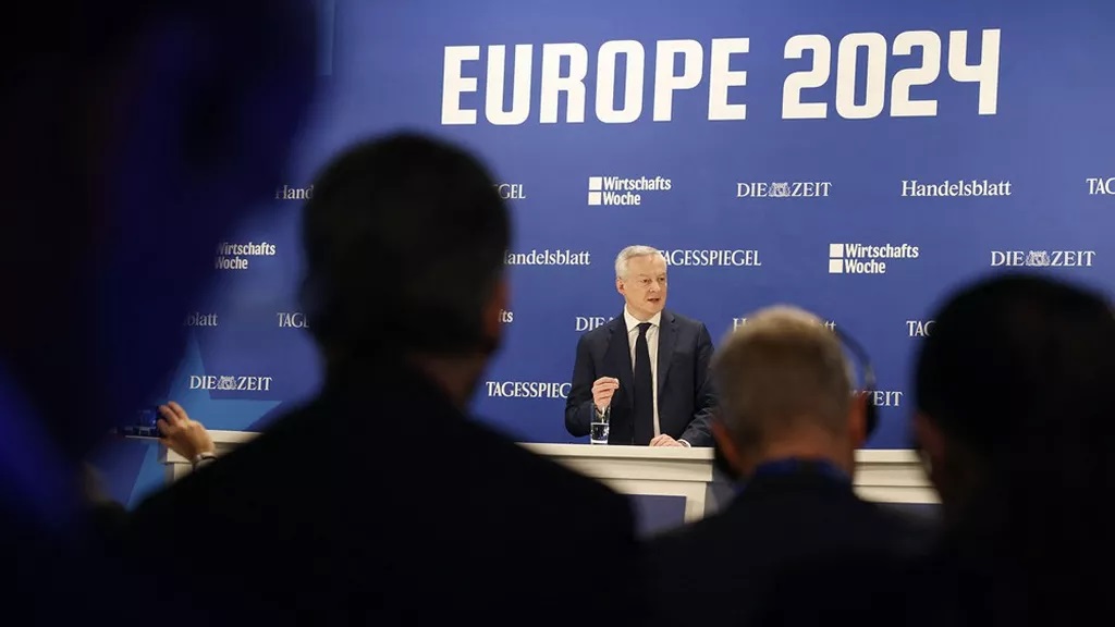 Discours de Bruno Le Maire à la conférence "Europe 2024". © Odd Andersen / AFP