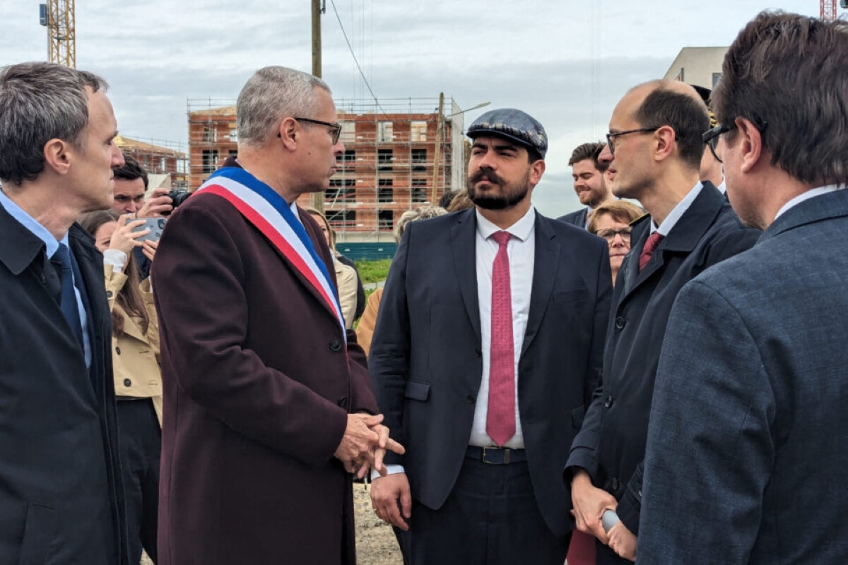 Guillaume Kasbarian a présenté le bilan 2020-2022 de lapplication de la loi SRU lors dune visite à Bussy-Saint-Georges. © Andya Gomichon / La Marne