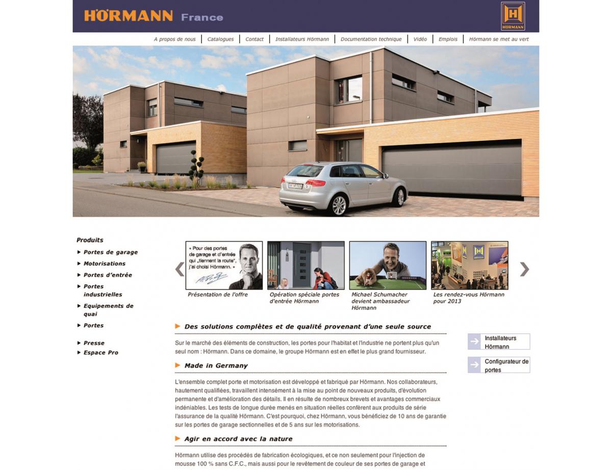 Hörmann lance son nouveau portail internet : clarté et efficacité à lhonneur