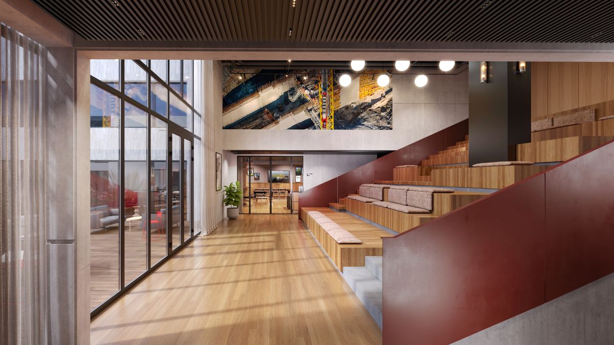 Nouveau siège en Île-de-France pour Eiffage Construction. © B&B Architectes