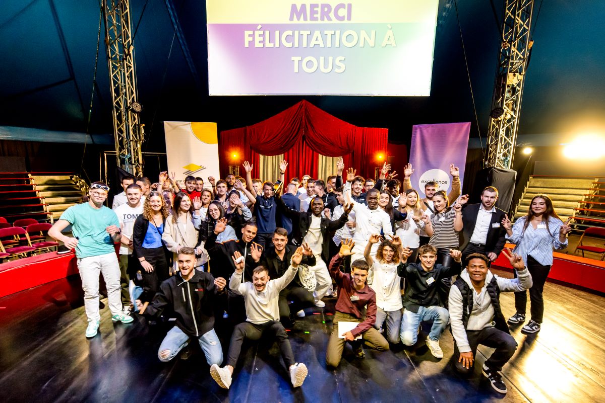 La priorité donnée aux projets en faveur des apprentis. Soirée de lExcellence. © BTP CFA AuRA