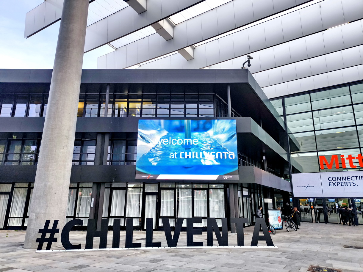 L'entrée du salon Chillventa 2024 à Nuremberg