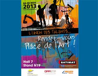 Les apprentis réalisent trois uvres Place de lArt à Batimat