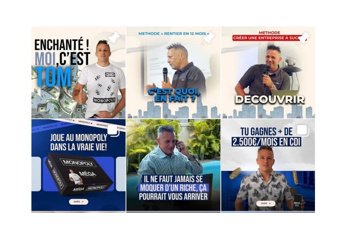 Copie compte Instagram Tom Monopoly. © Tom Monopoly