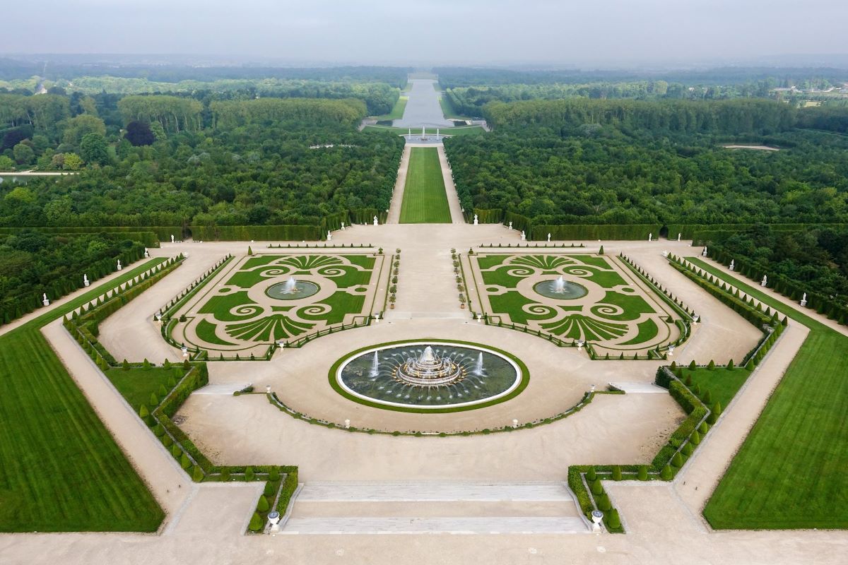 Les jardins du château de Versailles. © EPV / Thomas Garnier - Skydrone