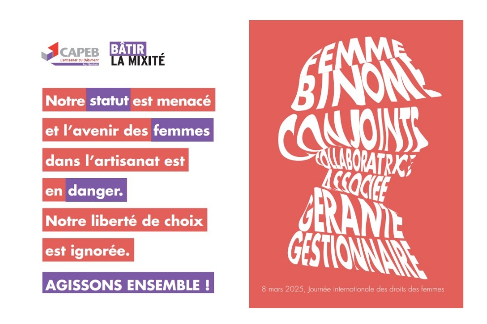 La CAPEB lutte contre la suppression du statut de conjoint collaborateur. © CAPEB