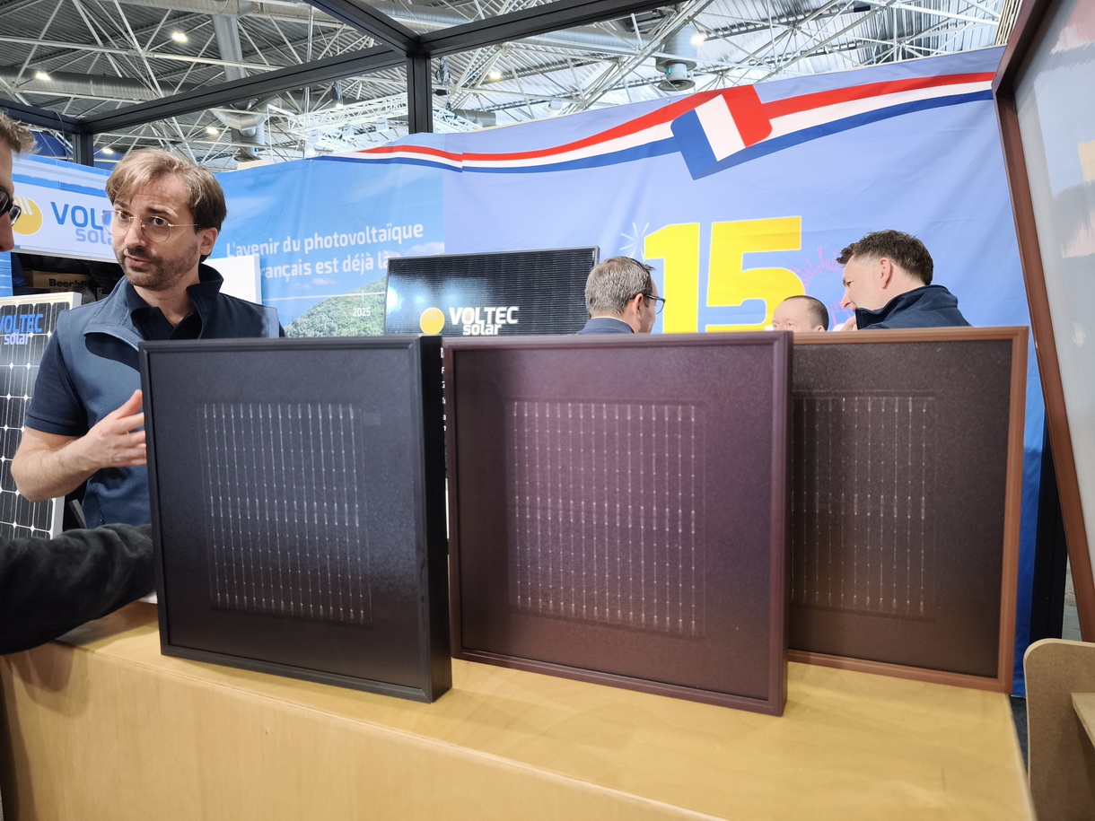 Les propositions de modules photovoltaïques en couleur du français Voltec Solar à BEPOSITIVE 2025