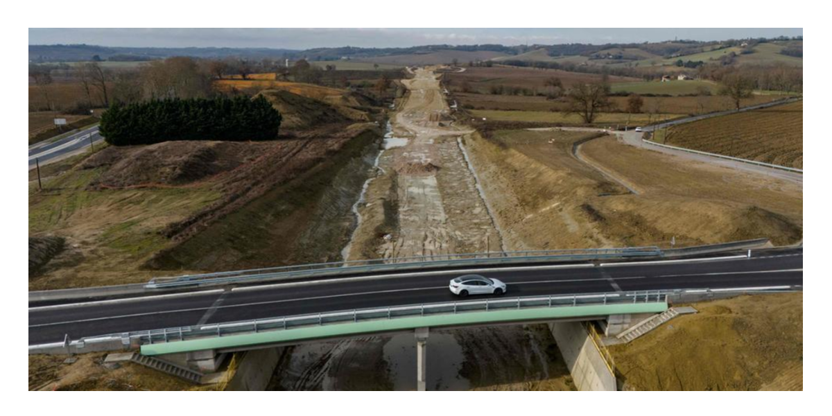 Le chantier suspendu de l'A69. © Ed Jones / AFP