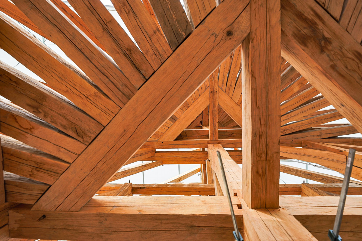 La charpente de Notre-Dame de Paris. © Atelier Perrault