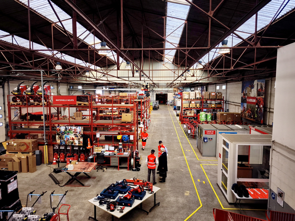 L'actuel entrepôt où Loxam organise le recyclage de ses matériels en fin de vie. ©