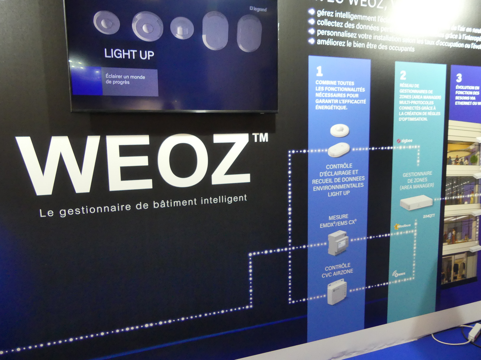 WEOZ, le nouveau système d'exploitation des bâtiments présenté par Legrand au salon IBS 2025 Porte de Versailles à Paris