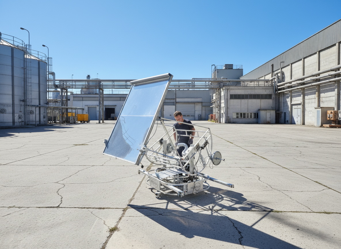 Le sixième prototype de loupe solaire d'Heliosand. ©