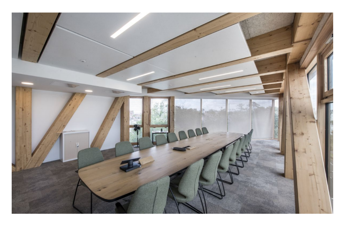 Salle de réunion du siège de lOffice National des Forêts à Maisons-Alfort (94). © JC Ballot / QLIMATE