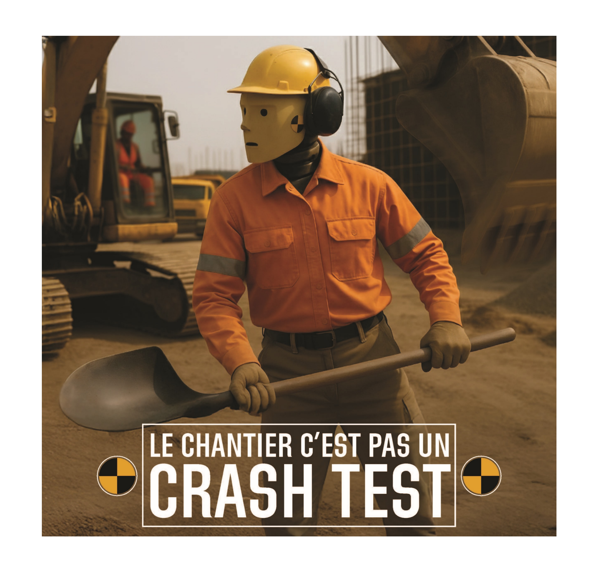 Une campagne pour sensibiliser au risque de heurt engin-piéton. © OPPBTP