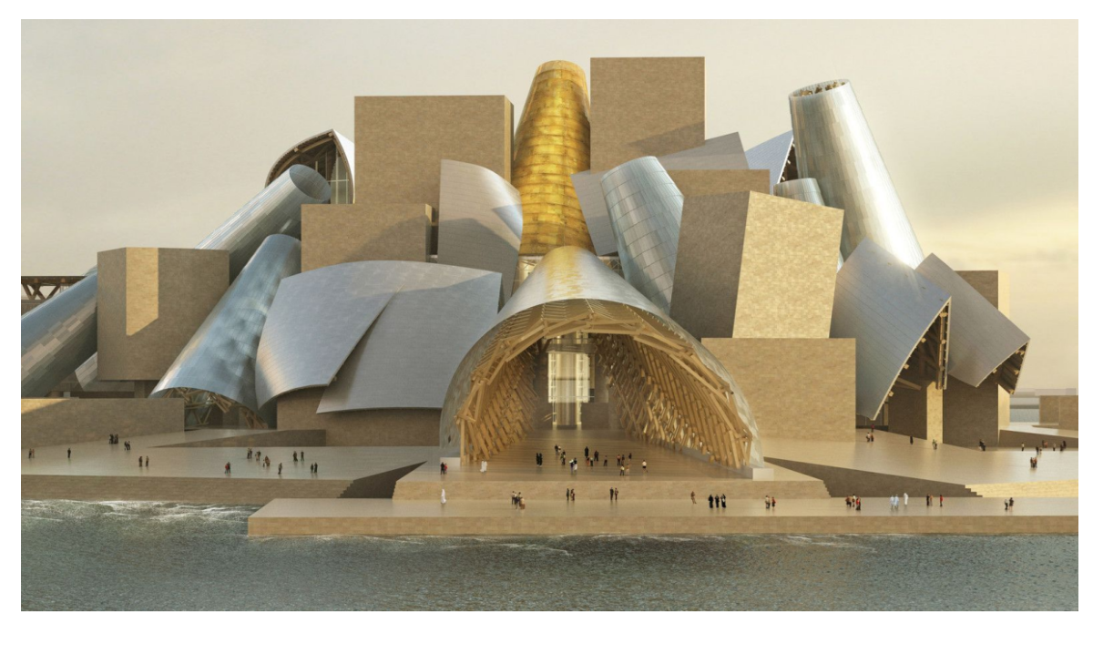 Le musée Guggenheim dAbou Dhabi. © Photo courtesy TDIC and Gehry Partners, LLP.